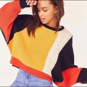 Moon & Madison Batwing Colorblock Sweater